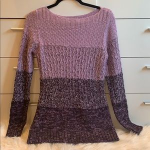 Comfy ombré purple sweater